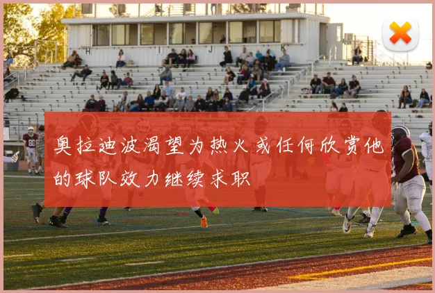 奥拉迪波渴望为热火或任何欣赏他的球队效力继续求职